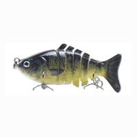 3.9in / 0.53 oz Bionic Multi Articulé Leurre Dur S Natation Action Leurre De Pêche 7 Segment Coulant Leurre De Pêche VIB Appât Crankbait 3D Yeux Réalistes Artificielle Leurres De Pêche Crochet avec Crochets Aigus Tackle