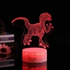 3D Dinosaure Led Nuit Lumière Illusion Lampe Couleur Changement Lumières Table De Chevet Lampe de Bureau avec Toucher & Télécommande pour Enfants Cadeaux Décoration de La Maison