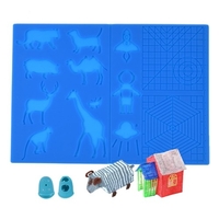 3D impression stylo tapis de qualité alimentaire silicone Pad multi-usages souple Silicone 3D dessin modèles copie conseil avec 2pcs Fingerstalls