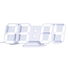 3D LED Horloge Numérique Horloge De Table Électronique Réveil Mur Rougeoyant Horloges Suspendues Blanc