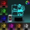 3D Smart Night Light Backboard Illusion LED Lampe 7 Couleurs Réglage de la luminosité Dimmable Contrôle APP