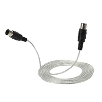 3m / 10ft MIDI Extension Cable 5 Pin Plug mâle à mâle Argent Connecteur pour périphériques MIDI