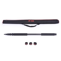 3m / 9.8ft léger en fibre de carbone 4 sections Extensible Telescoping Microphone Boom Pole Arm Extension avec 3kg / Capacité de charge £ 6, 6