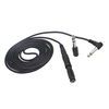 3M/10 pieds Instrument guitare Audio câble 1/4 pouce 6.35 mm directement à droite Angle prise ABS noir veste avec 3 adaptateurs