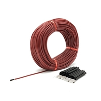 φ3mm 12K 33Ω fil chauffant en fibre de carbone 200℃ câble chauffant au sol chaud en caoutchouc de silicium infrarouge lointain à haute température