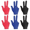 3pcs / 6pcs 3-finger Cue gants élastiques piscine ouverte gants pour les mains gauches et droites