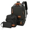 3pcs / ensemble sac à dos pour ordinateur portable sac à bandoulière voyage d
