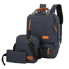 3pcs / ensemble sac à dos pour ordinateur portable sac à bandoulière voyage d