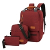 3pcs / ensemble sac à dos pour ordinateur portable sac à bandoulière voyage d