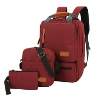 3pcs / ensemble sac à dos pour ordinateur portable sac à bandoulière voyage d