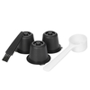 3pcs / set capsule de café réutilisable avec cuillère et pinceau ensemble de 3 filtres à café pour Nespreso Brewing Machine
