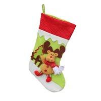 3pcs / set Noël Suspension Bas Noël Santa Snowman Cadeaux De Rennes Bonbons Noël Decoartions Ornements