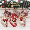 3pcs / set Noël Suspension Bas Noël Santa Snowman Cadeaux De Rennes Bonbons Noël Decoartions Ornements