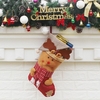 3pcs / set Noël Suspension Bas Noël Santa Snowman Cadeaux De Rennes Bonbons Noël Decoartions Ornements