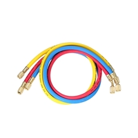3pcs 1/4 "SAE Universel R12 R22 R502 Ensembles de Jauge Manifold Trois-couleur Tuyaux De Charge Pour HVAC Conditionnement D