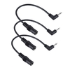 3pcs 5.5mm * 2.1 / 2.5mm à 3.5mm (1/8 ") Positif Tip Alimentation Converter Cable for Effect Guitare