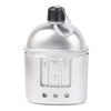 3pcs batterie de cuisine en aluminium militaire cantine coupe poêle à bois ensemble avec housse pour le camping randonnée sac à dos