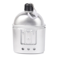 3pcs batterie de cuisine en aluminium militaire cantine coupe poêle à bois ensemble avec housse pour le camping randonnée sac à dos
