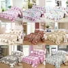 3pcs Bedding Set 230 * 230 CM Fleur Floral imprimé motif Polyester Fibre Patchwork Quilt couette oreiller cas literie maison,  linge