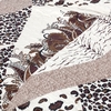 3pcs Bedding Set 230 * 230 CM Leopard imprimé motif Polyester Fibre Patchwork Quilt couette oreiller cas literie maison,  linge