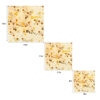 3pcs emballage alimentaire réutilisable en cire d