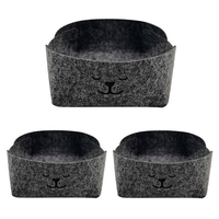 3PCS feutre boîte de rangement clé petit panier de rangement