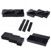 3pcs imperméable Oxford tissu Foldable soutien-gorge en sous-vêtement Boîte de rangement chaussettes chaussettes attaches Closet tiroir Organisateur Container Set avec couvercle --- vert