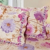 3pcs literie ensemble 230 * 230 CM imprimé violet fleur modèle Polyester Fibre Patchwork Quilt couette oreiller cas literie Accueil Textiles
