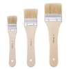 3pcs pinceau plat professionnel ensemble pinceau à poils manche en bois artiste outil de peinture pour acrylique huile gouache aquarelle mur arts et artisanat peinture projets de bricolage ménage propre