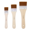 3pcs pinceau plat professionnel ensemble pinceau à poils manche en bois artiste outil de peinture pour acrylique huile gouache aquarelle mur arts et artisanat peinture projets de bricolage ménage propre