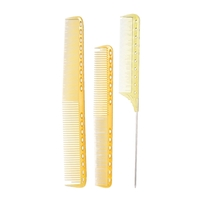 3pcs salon peigne coiffeur coupe peigne kit peigne en plastique de coupe de cheveux peigne de coiffure professionnel peigne
