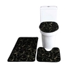 3PCS tapis de bain toilette couvercle couverture en forme de U tapis antidérapant doux tapis de sol absorbant l