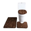 3PCS tapis de bain toilette couvercle couverture en forme de U tapis antidérapant doux tapis de sol absorbant l