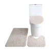 3PCS tapis de bain toilette couvercle couverture en forme de U tapis antidérapant doux tapis de sol absorbant l