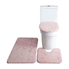 3PCS tapis de bain toilette couvercle couverture en forme de U tapis antidérapant doux tapis de sol absorbant l