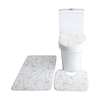 3PCS tapis de bain toilette couvercle couverture en forme de U tapis antidérapant doux tapis de sol absorbant l