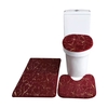 3PCS tapis de bain toilette couvercle couverture en forme de U tapis antidérapant doux tapis de sol absorbant l