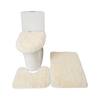 3PCS tapis de bain toilette couvercle couverture en forme de U tapis antidérapant doux tapis de sol absorbant l
