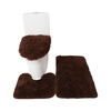 3PCS tapis de bain toilette couvercle couverture en forme de U tapis antidérapant doux tapis de sol absorbant l
