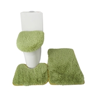3PCS tapis de bain toilette couvercle couverture en forme de U tapis antidérapant doux tapis de sol absorbant l