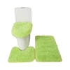 3PCS tapis de bain toilette couvercle couverture en forme de U tapis antidérapant doux tapis de sol absorbant l