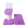3PCS tapis de bain toilette couvercle couverture en forme de U tapis antidérapant doux tapis de sol absorbant l
