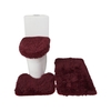 3PCS tapis de bain toilette couvercle couverture en forme de U tapis antidérapant doux tapis de sol absorbant l