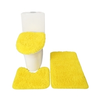 3PCS tapis de bain toilette couvercle couverture en forme de U tapis antidérapant doux tapis de sol absorbant l