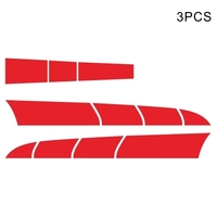 3pcs voiture capot bande autocollant auto course corps côté bande décalcomanie jupe toit bande créative réaménagement corps coller voiture carrosserie style autocollant amovible étanche