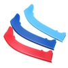 3pcs voitures m couleur front rein rein grilles couvre décoration pour B-MW 3 série e90 e91 lci 2009-2012 avec 12 barres sur la grille