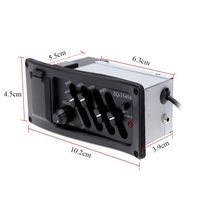 4-Bande EQ Egalisateur Pickup Piezo EQ-7545R Pré-ampli Guitare Acoustique Tuner Amplificateur Préampli