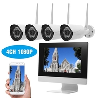 4 canaux HD 1080 P sans fil WiFi NVR Kit 10, 1 "enregistreur vidéo réseau + 4 pcs 720 P WiFi IP Camera