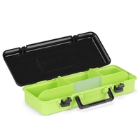 4 compartiments boîte de pêche leurre étui avec poignée pliante seau de stockage de pêche portable étanche pêche appâts moulinet boîte à outils de pêche conteneur d