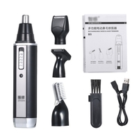 4 en 1 Électrique Trousse-cheveux Hommes Nez rechargeable Pleure-tête Éclips-tête à barbe